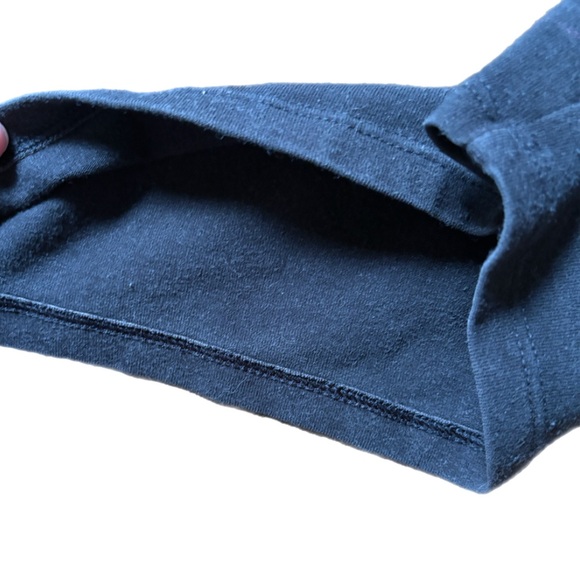 Y2K Victoria’s Secret PINK Vintage Foldover Yoga Shorts M Black Silver Sequin - Picture 8 of 10